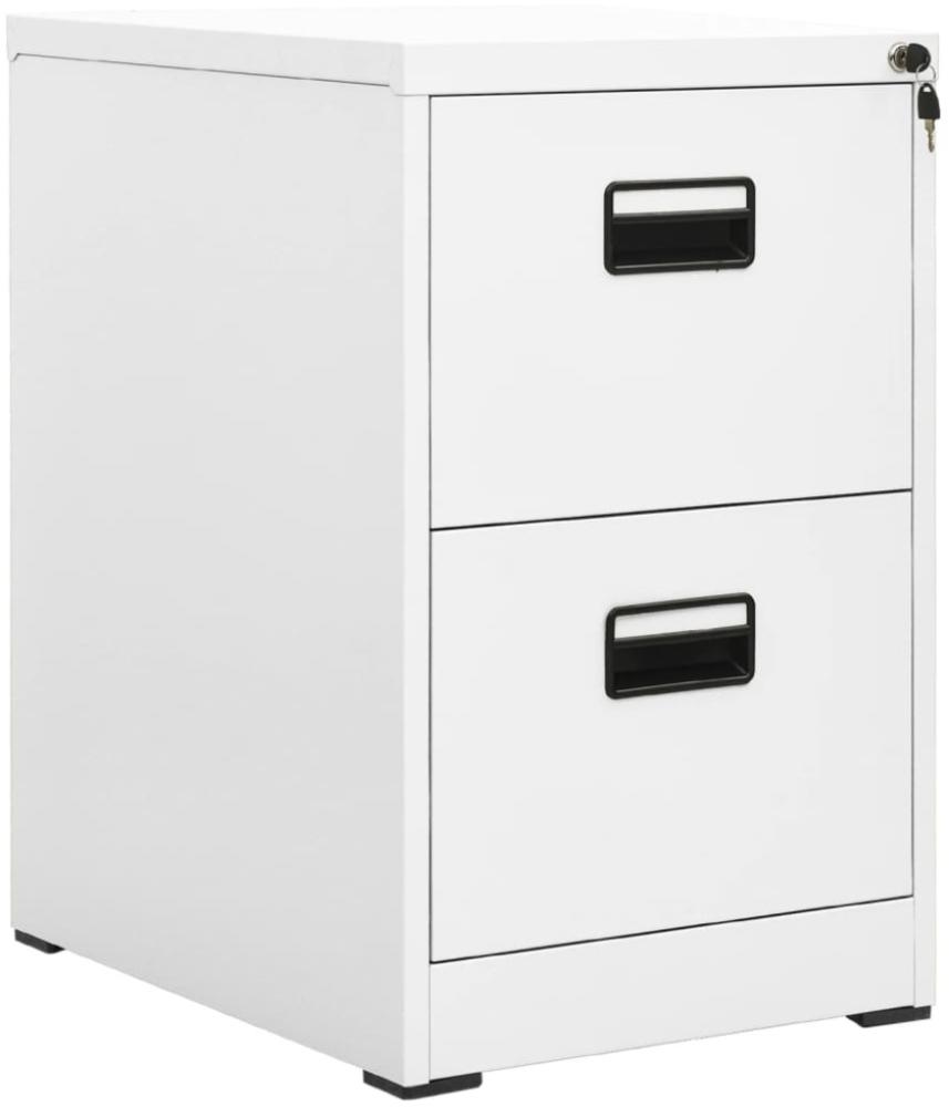 vidaXL Aktenschrank Weiß 46x62x72,5 cm Stahl Bild 1