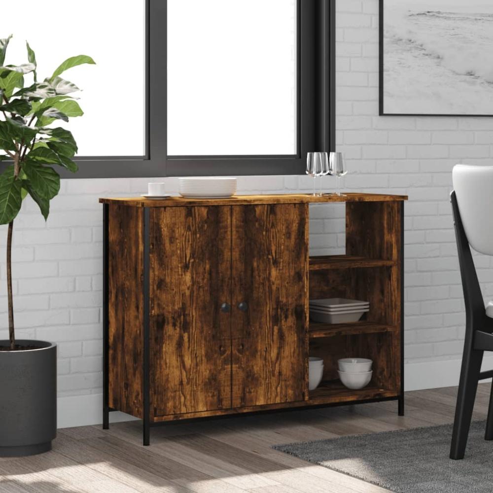 vidaXL Sideboard Räuchereiche 100x33x75 cm Holzwerkstoff 835551 Bild 1