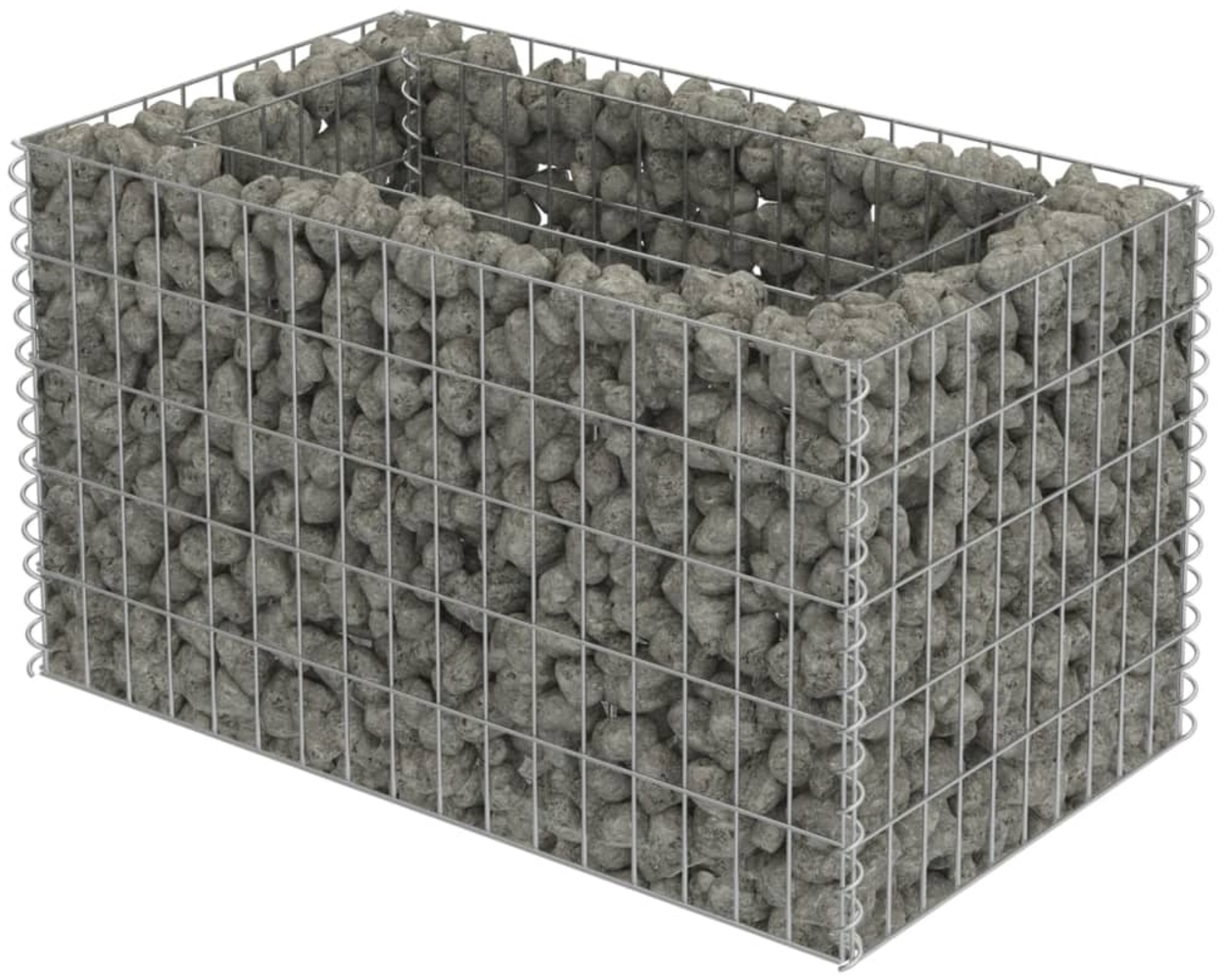 vidaXL Gabionen-Hochbeet Verzinkter Stahl 90×50×50 cm 143569 Bild 1