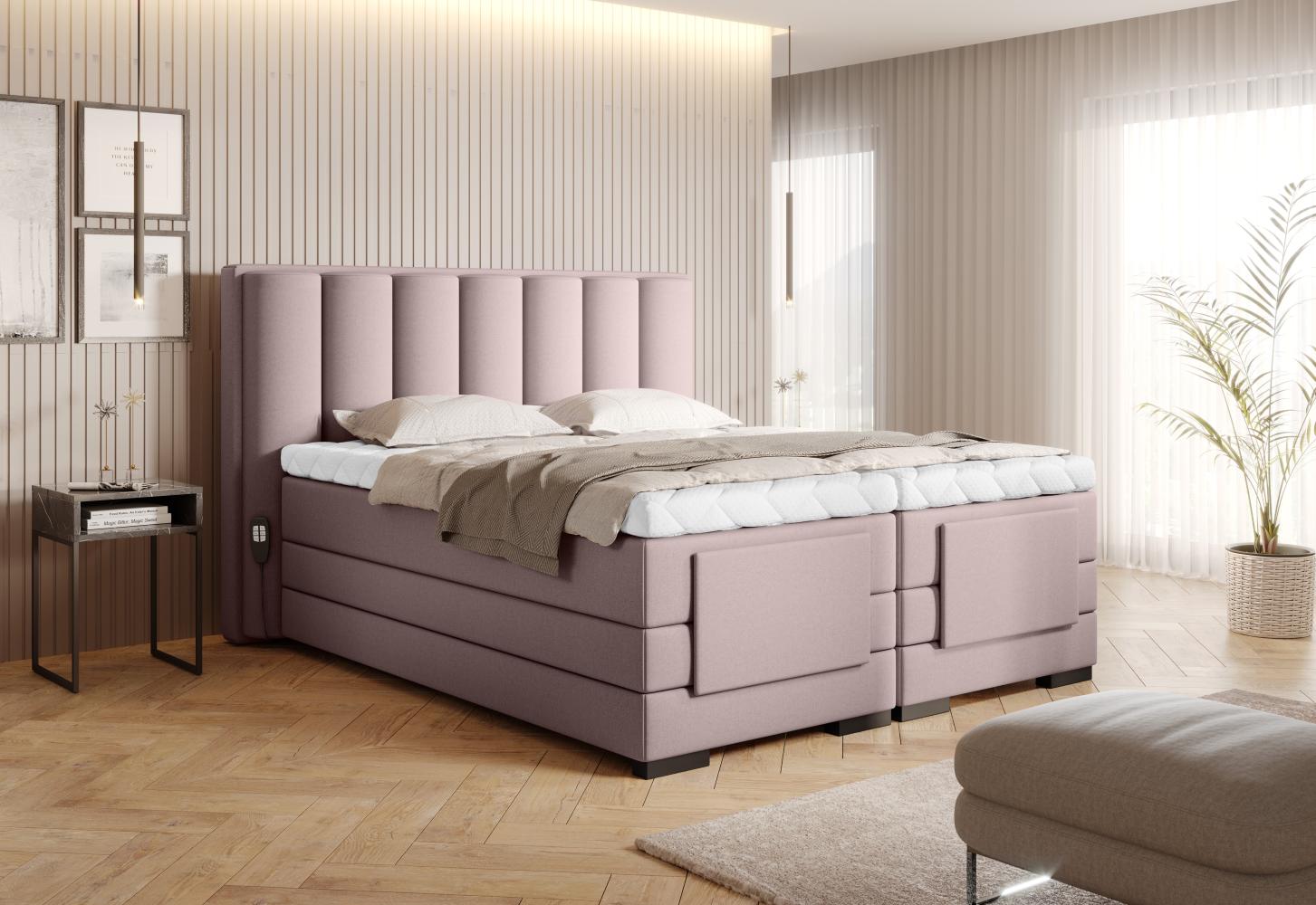 Veros 160x200, Boxspring Bett, Rosa Bild 1