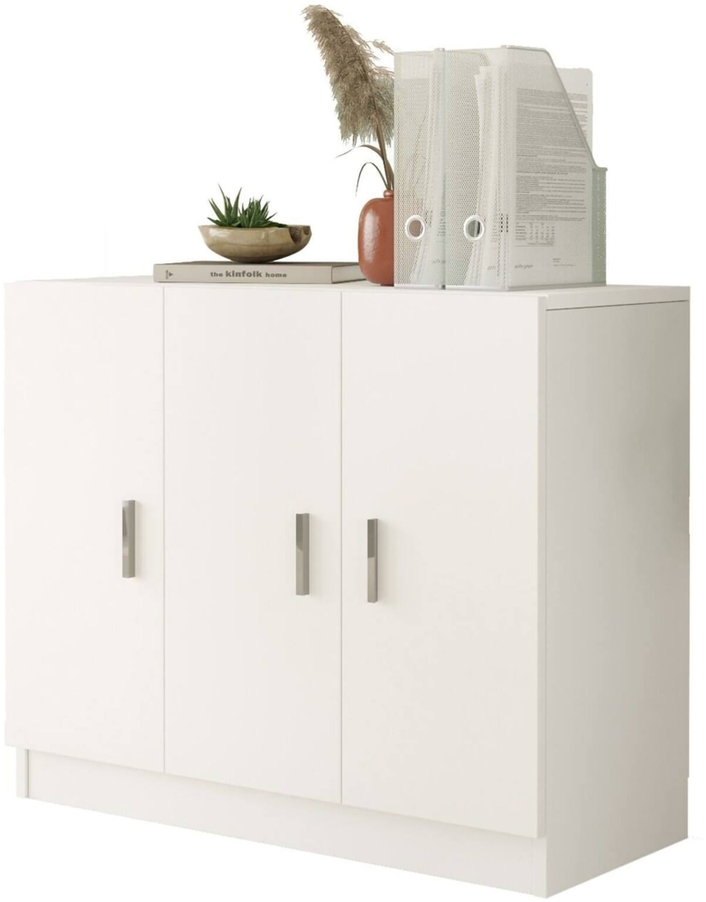 Dmora Schuhschrank Tapah, Schuhregal, Mehrzweck-Eingangsgarderobe, Möbel für Schuhe, 106x34 h50 cm, Eiche Bild 1