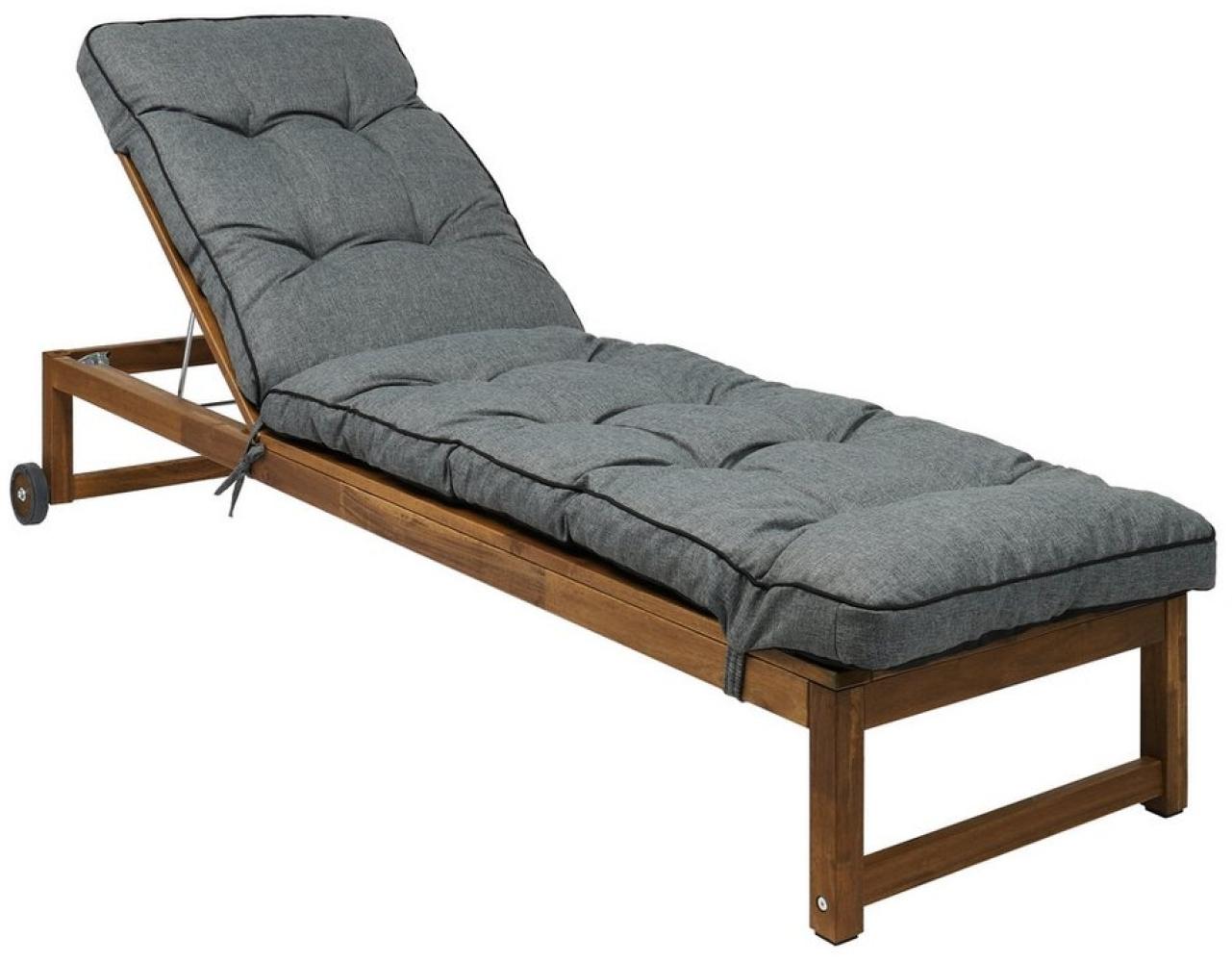 Bjird Liegenauflage Auflage für Gartenliege Hugo 201x55x8 cm, Auflagen für Deckchair, Polsterauflage für Sonnenliege - gesteppt Bild 1