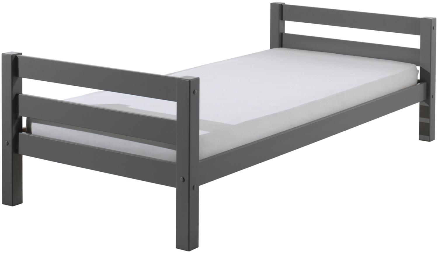 Vipack Einzelbett 'Pino' grau 90x200 cm Bild 1