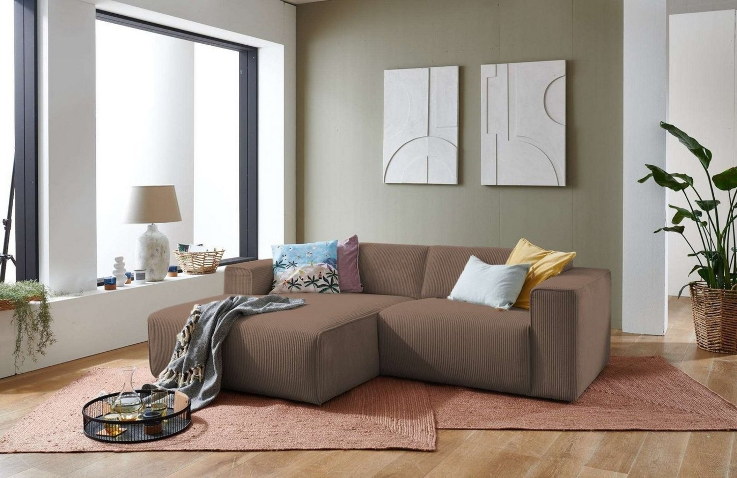 andas Ecksofa Noord mit Kedernaht, Breite 234 cm Bild 1