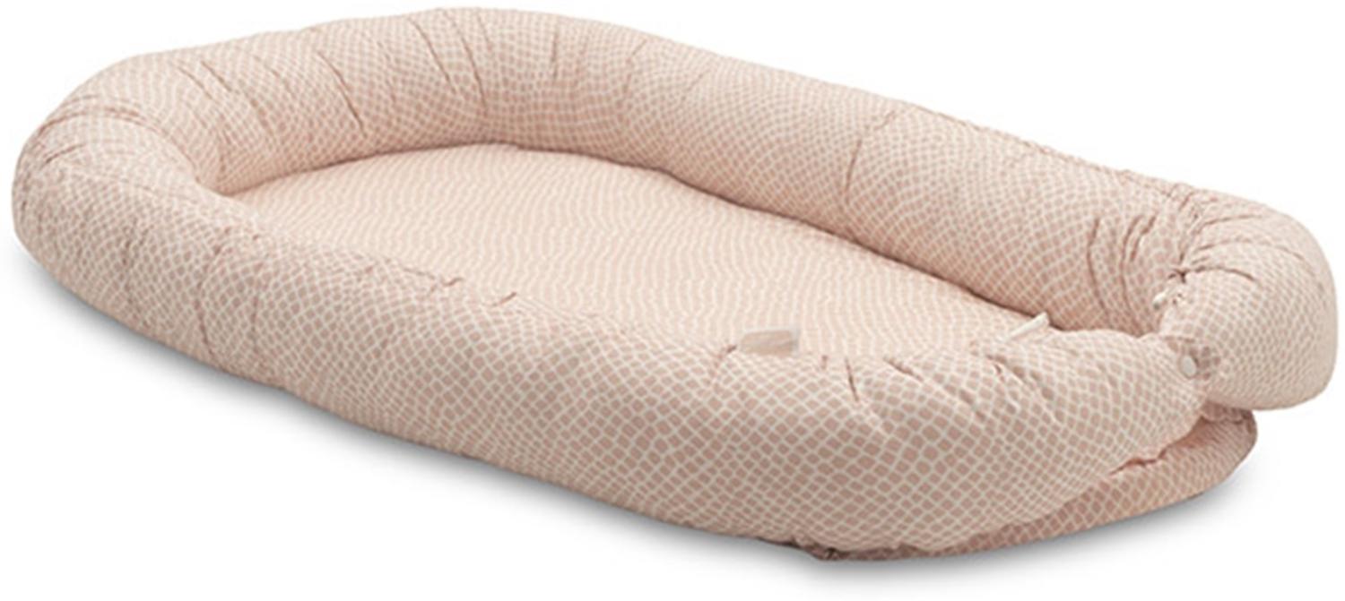 Jollein Babynest Nestchen Kuschelnest 40 x 70 cm Snake pale pink Bild 1