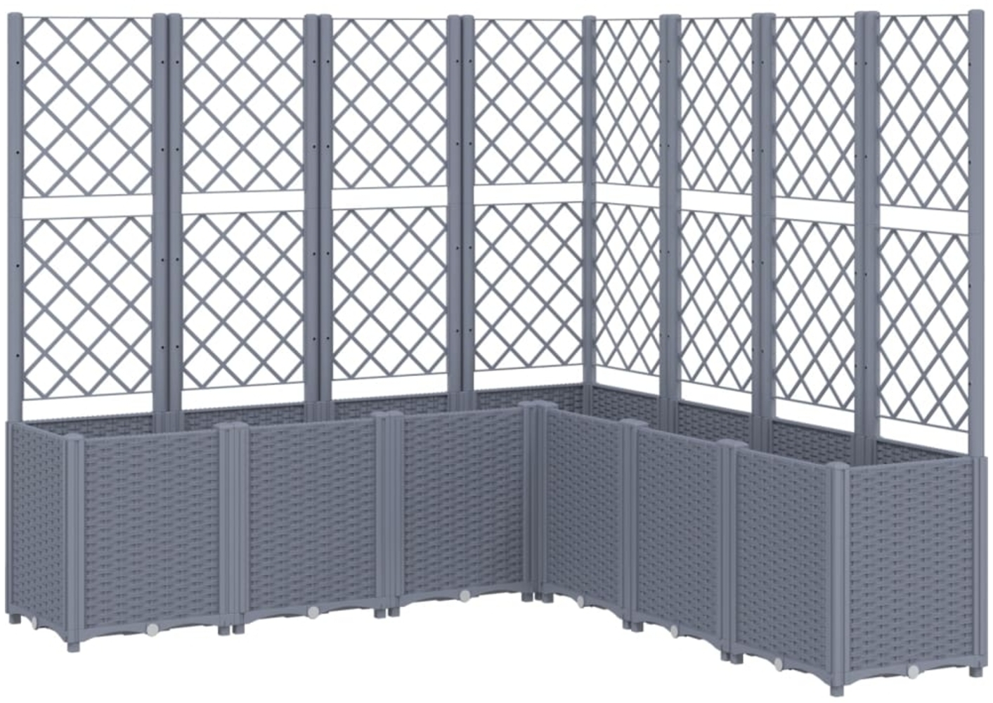 vidaXL Pflanzkübel mit Rankgitter Blaugrau 160x160x140 cm PP 367881 Bild 1