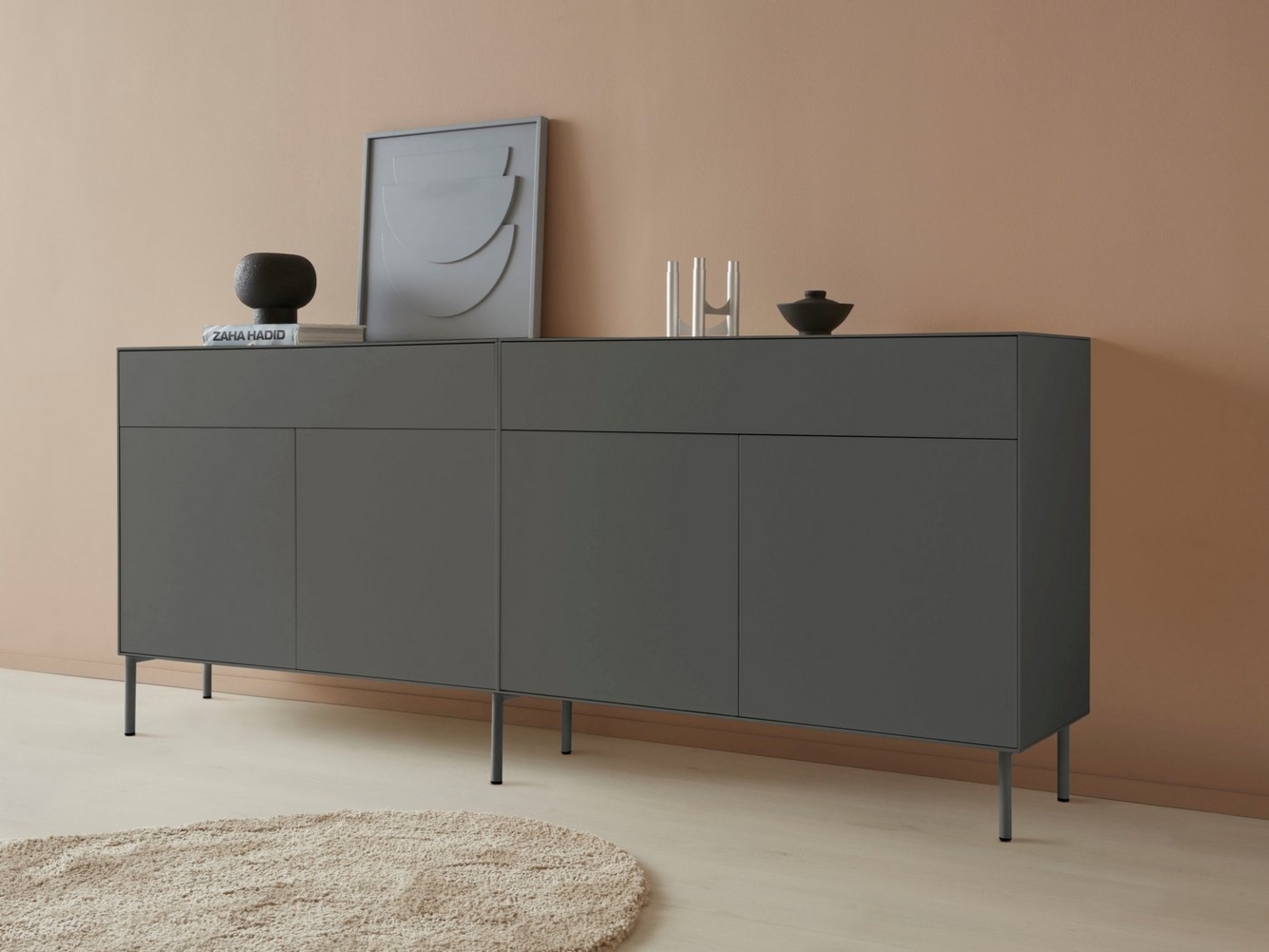 LeGer Home by Lena Gercke Sideboard Essentials (2 St), Breite: 224cm, MDF lackiert, Push-to-open-Funktion Bild 1