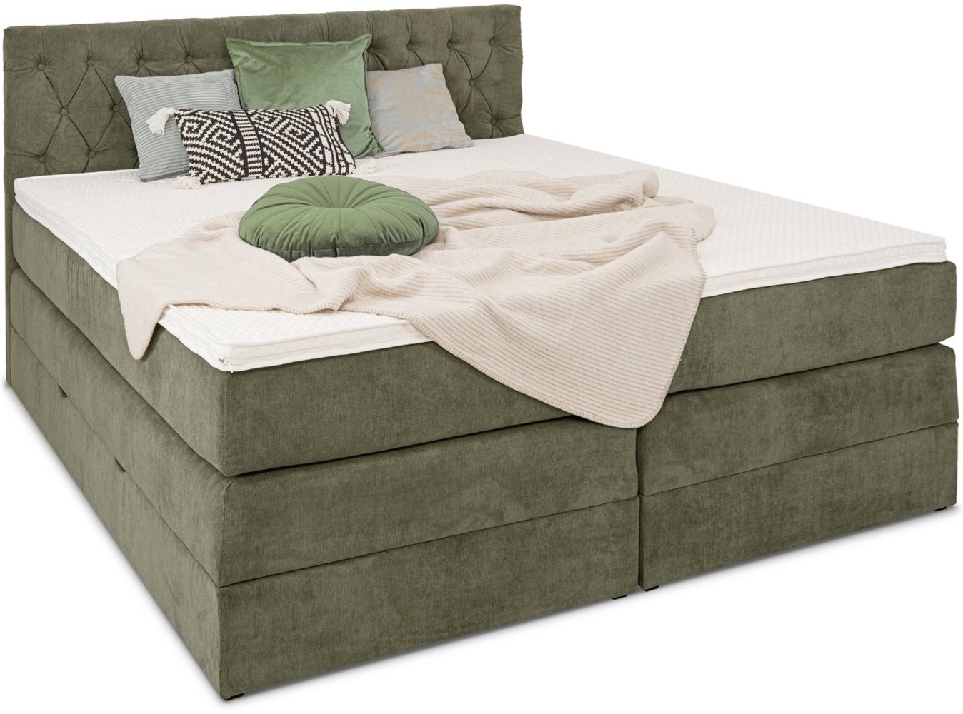 wonello Boxspringbett Verona 2, mit Bettkasten und wonello premium Topper 6 cm Bild 1