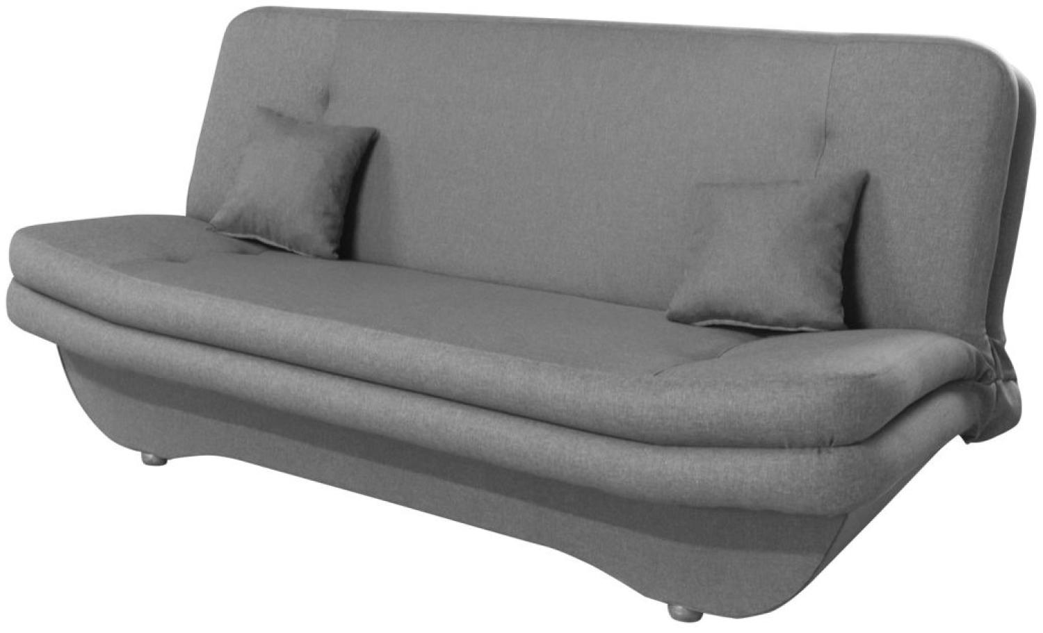 Klick-klack-Sofa Schlafsofa KANDY in Stoff Grau Bild 1