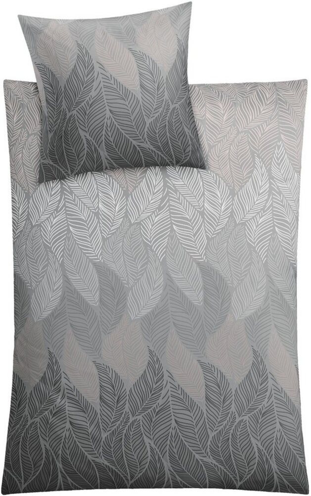 Kleine Wolke Bettwäsche Jamiro, Mako-Satin, 2 teilig, mit Blättern Bild 1