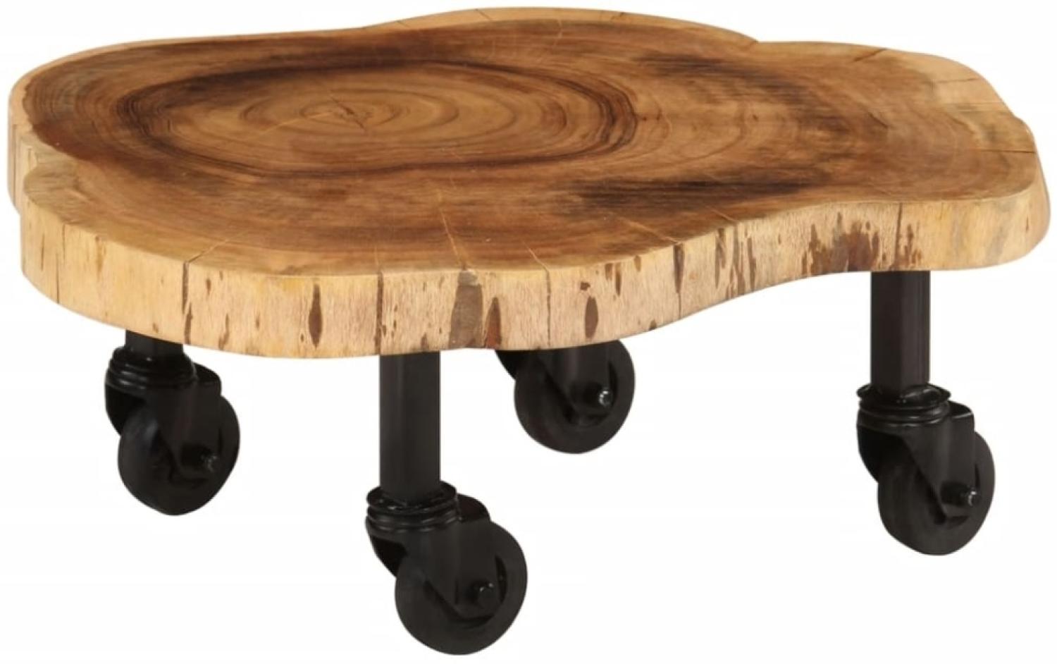 Couchtisch Massivholz Akazie 60 x 55 x 25 cm Bild 1
