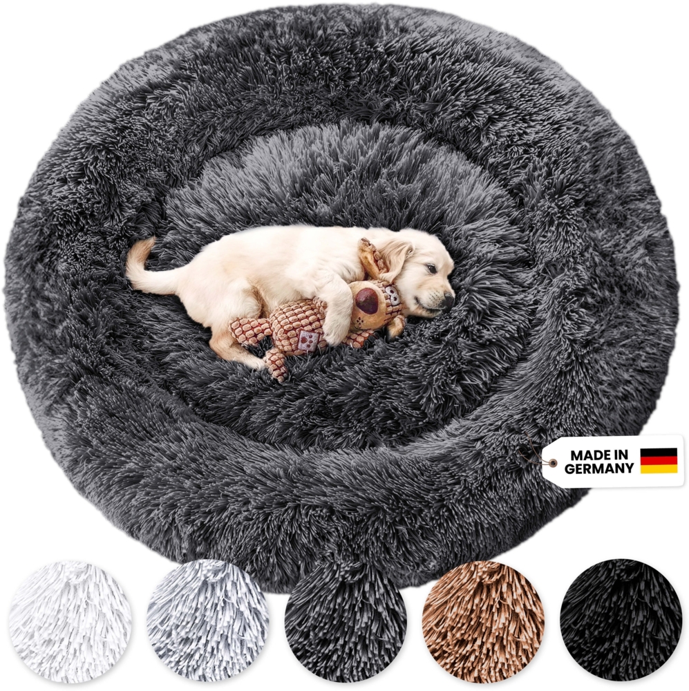 Hundebett Fluffy Plus Dunkelgrau - XXL - 140cm Bild 1