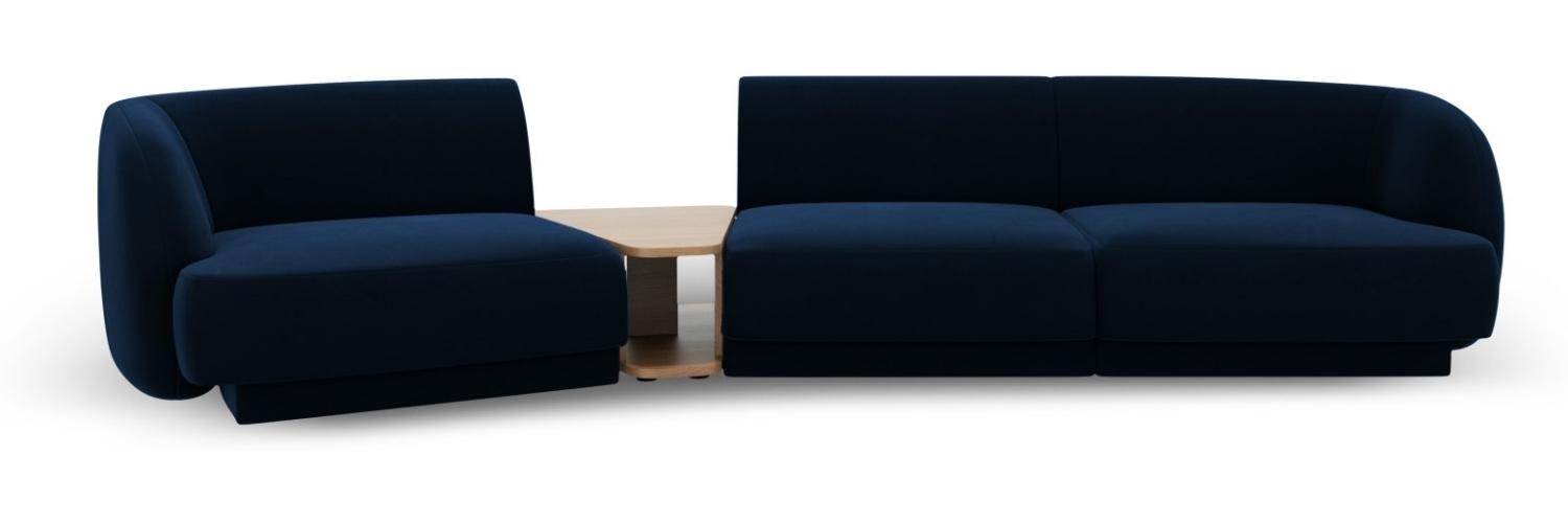 Micadoni Modulares Sofa Miley 3-Sitzer Links Samtstoff Königsblau Bild 1