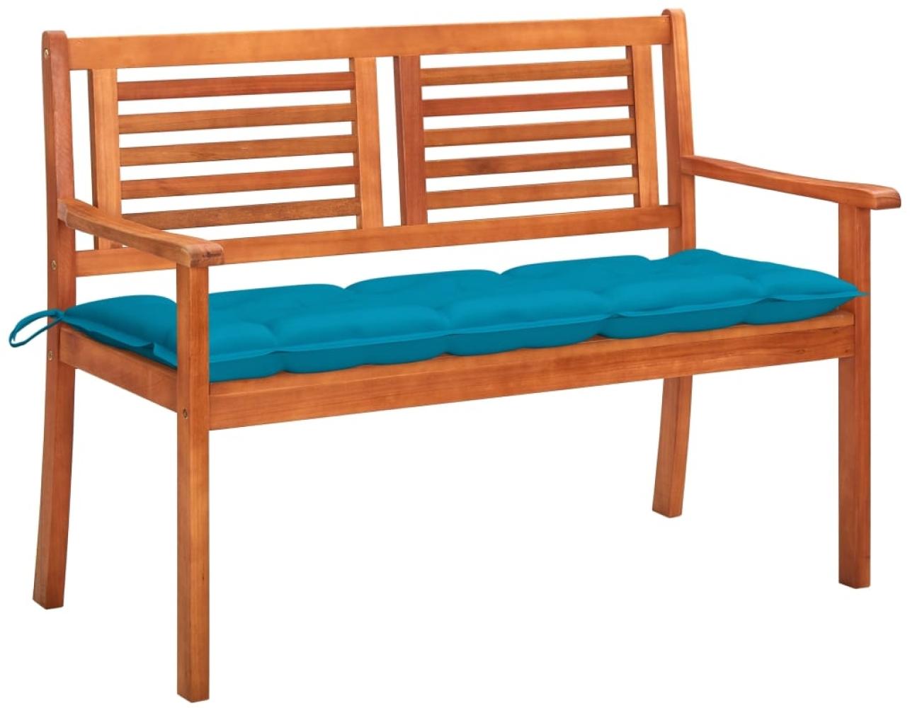 vidaXL 2-Sitzer-Gartenbank mit Auflage 120 cm Massivholz Eukalyptus 3060988 Bild 1