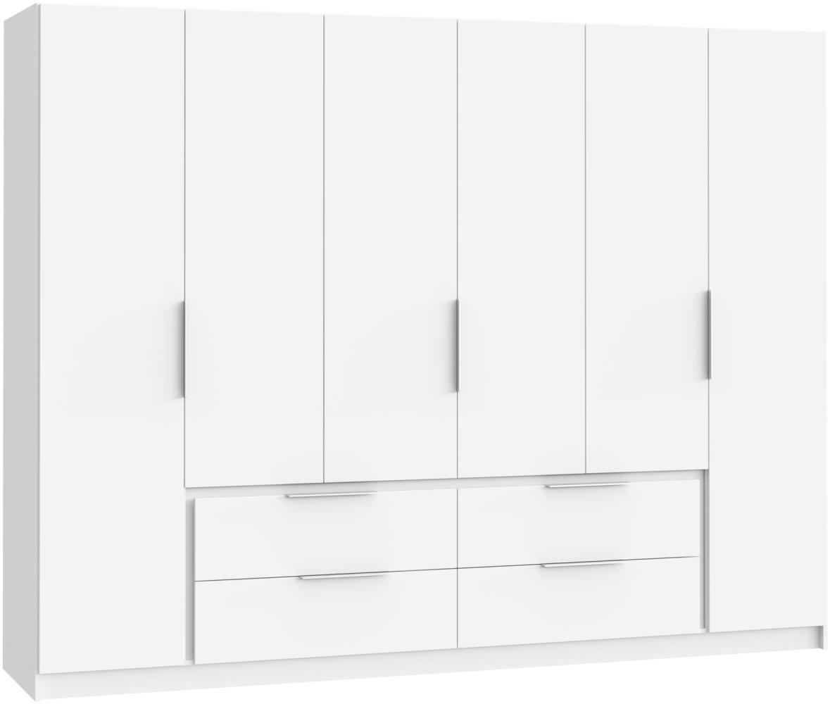 Kleiderschrank >LUANO< (BxHxT: 269,7x210,5x60 cm) in Weiss Bild 1