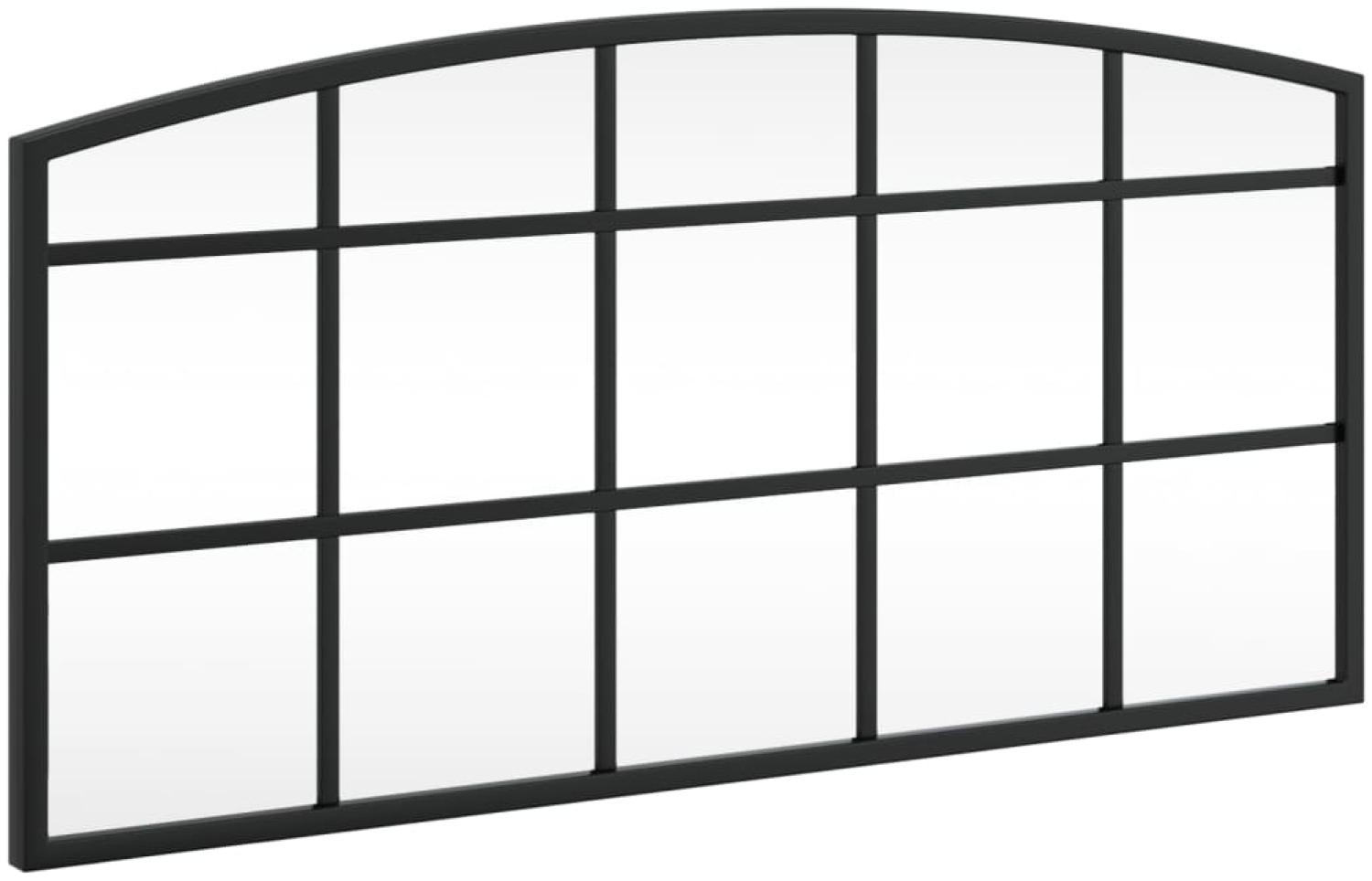 vidaXL Wandspiegel Schwarz 60x30 cm Gewölbt Eisen 358636 Bild 1