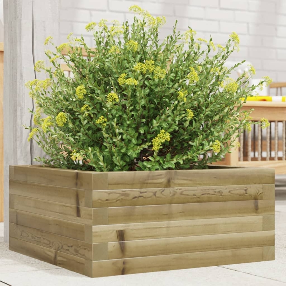 vidaXL Pflanzkübel 50x50x23 cm Kiefernholz Imprägniert 847187 Bild 1