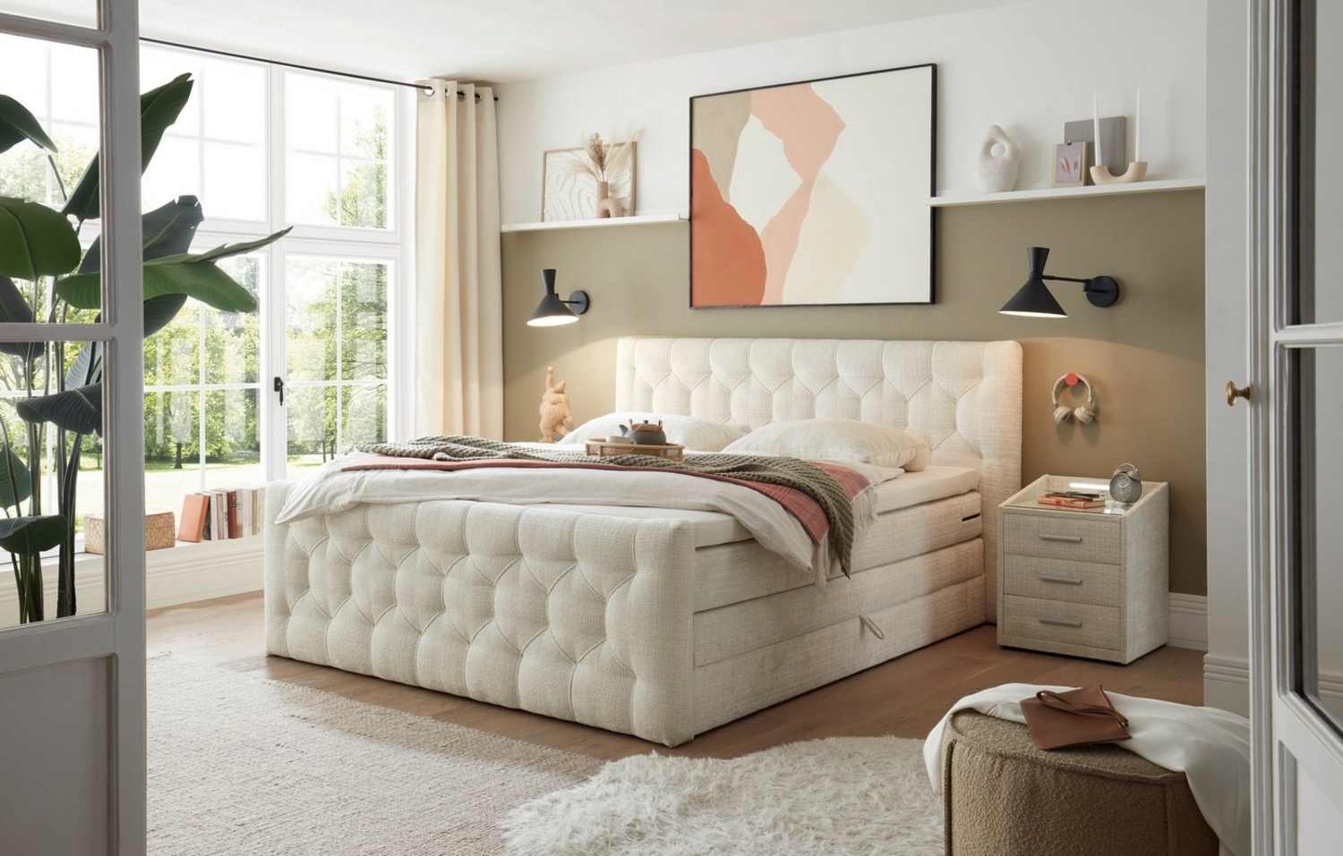 ED EXCITING DESIGN Boxspringbett "Cashfield", OTTOs Choice! Topseller inkl. zwei Bettkästen & Topper, erhältlich in den Größen 160x200cm und 180x200cm Bild 1