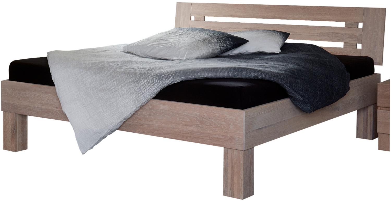 Bed Box Massivholz Bettrahmen Premium Mailand Buche Komforthöhe mit Kopfteil 180x200 cm Bild 1