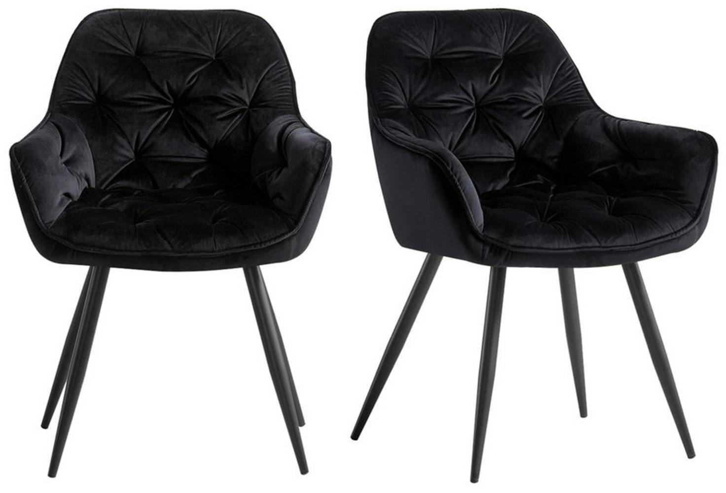 JYMTOM Esszimmerstuhl mit dickem Samtstoff gepolsterter Sitz, Armlehnen und Rückenlehne (2 St), als Tee-/Lese-Eckstuhl oder als Schreibtischstuhl Bild 1