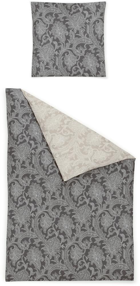 Irisette Nova Mako-Satin Bettwäsche 135x200 Barrock Paisley braun grau 8370-11 Bild 1