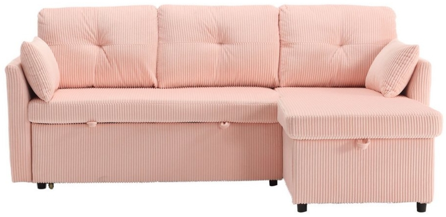 Odikalo Schlafsofa Anbausofa Ecksofa L-förmige Sofa Schlafsofa Stauraum ausziehbarem Bett Bild 1