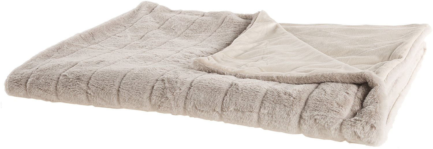 Beliani 'LABYAR' Kuscheldecke, Polyester beige, 180 x 220 cm Bild 1