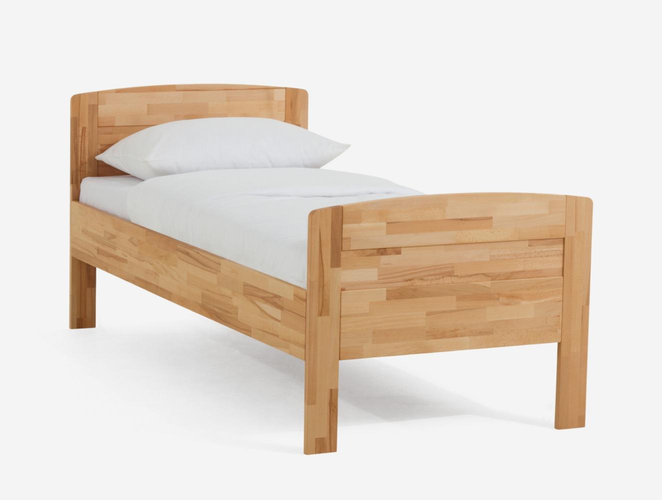 Dico Massivholz Einzelbett Komfortbett Seniorenbett 430.00, Buche natur geölt Größe 90x200 cm Bild 1