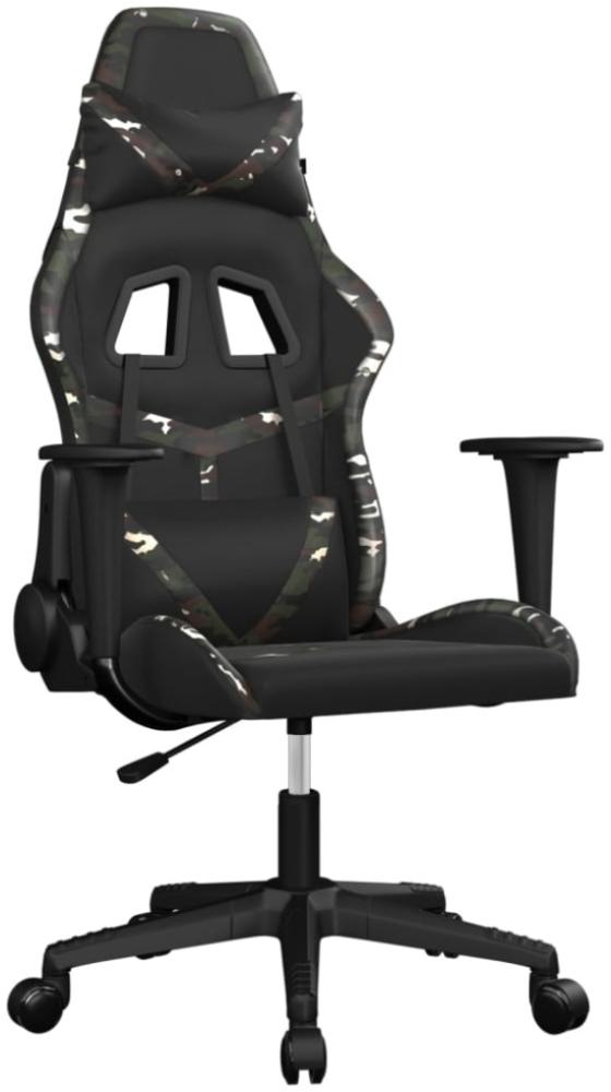 vidaXL Gaming-Stuhl mit Massagefunktion Schwarz Tarnfarben Kunstleder 345433 Bild 1