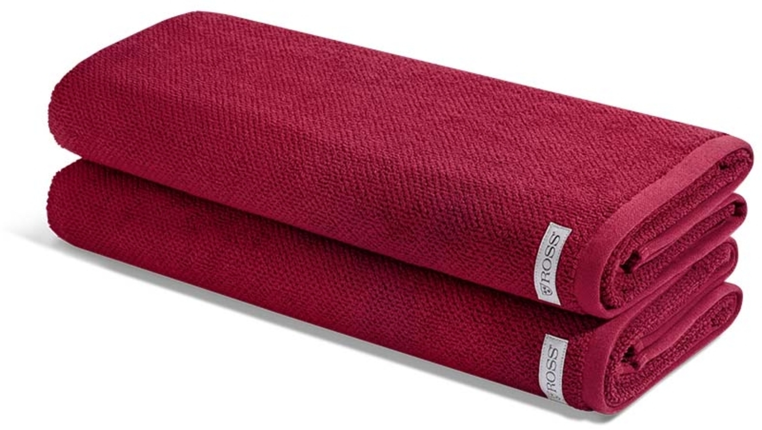 Ross Selection 2 tlg. Frottier-Set - 2 X Saunatuch (80 X 200cm) - 540 g/m2 - Rubin Bild 1