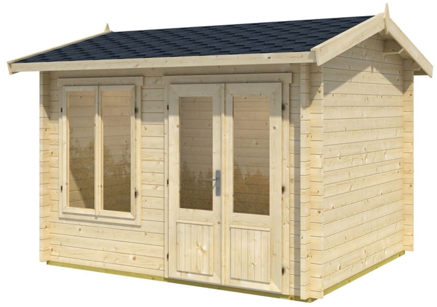 Lasita Maja Holz Gartenhaus Alex | Carbongrau | 340 cm | Carbongrau Bild 1