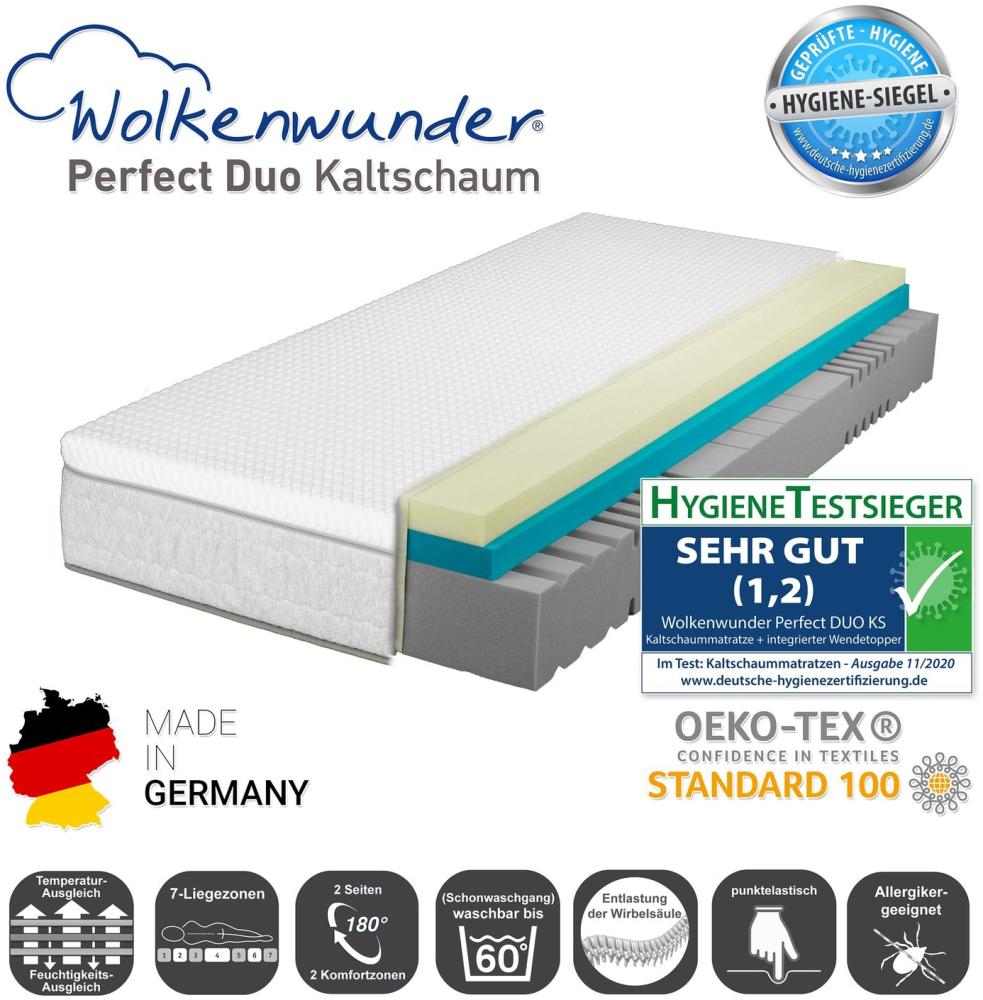 Wolkenwunder Perfect DUO KS Kaltschaummatratze inkl. integriertem Topper H2, 100x200 cm Bild 1
