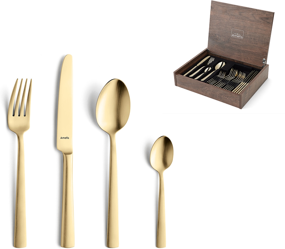 Amefa VENTURA Besteckset 24-teilig PVD gold mattiert Bild 1