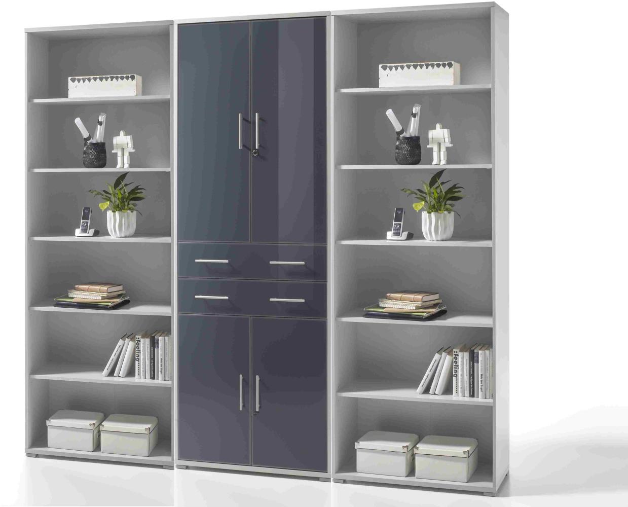 Regalwand OFFICE LINE LUX Regal Regal-Set XL Aktenschrank Aktenregal Büro Bild 1