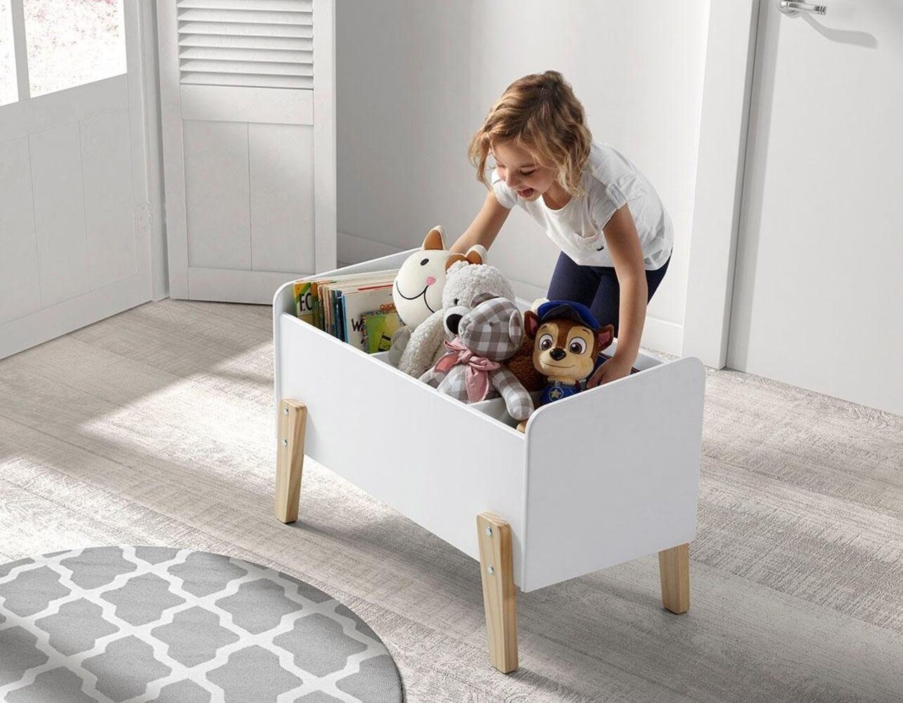 Vipack Kiddy Spielkiste mit 3 Fächern weiß Bild 1