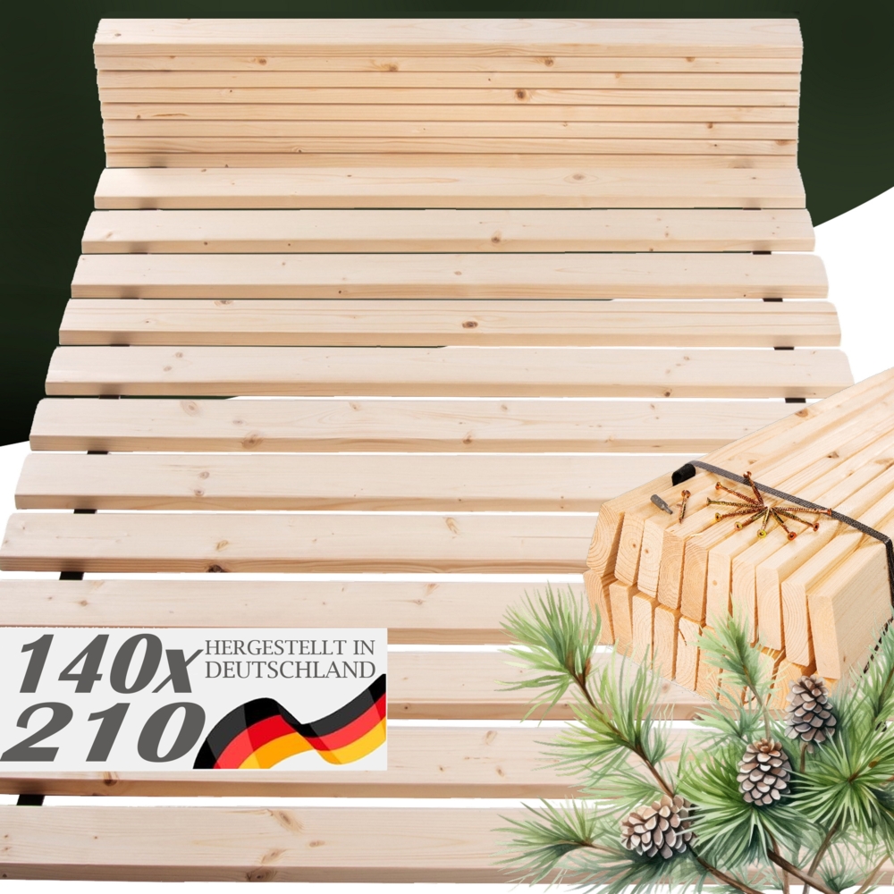 TUGA - Holztech Marken Rollrost Lattenrost 140x210cm 300kg Bettrost Bild 1