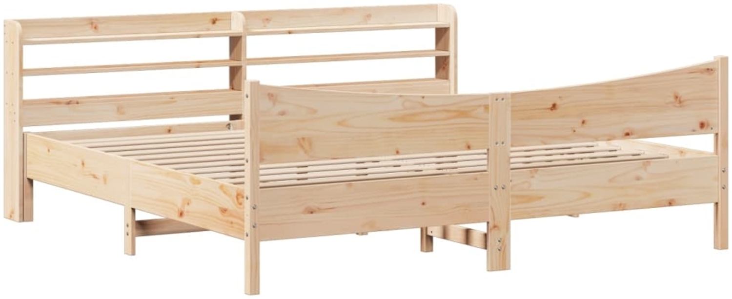 vidaXL Massivholzbett mit Kopfteil 180x200 cm Kiefer 3307035 Bild 1
