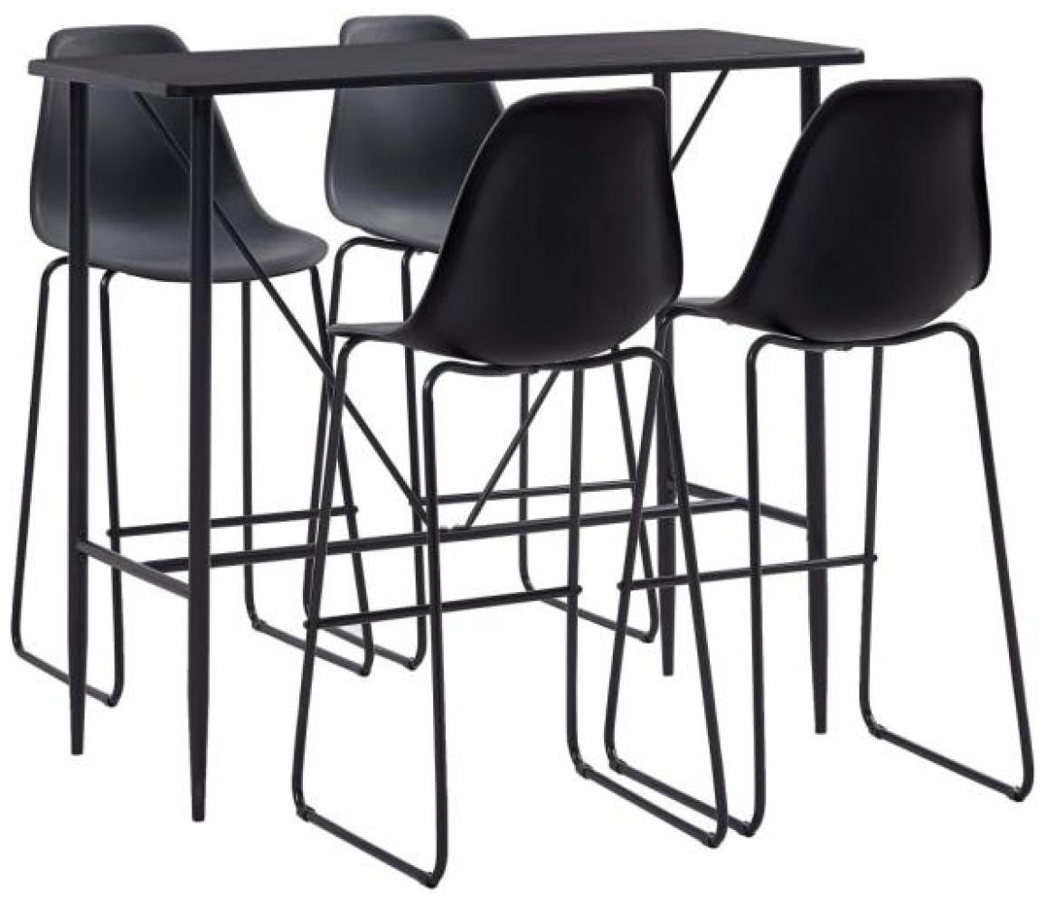 vidaXL 5-tlg. Bar-Set Kunststoff Schwarz [279851] Bild 1