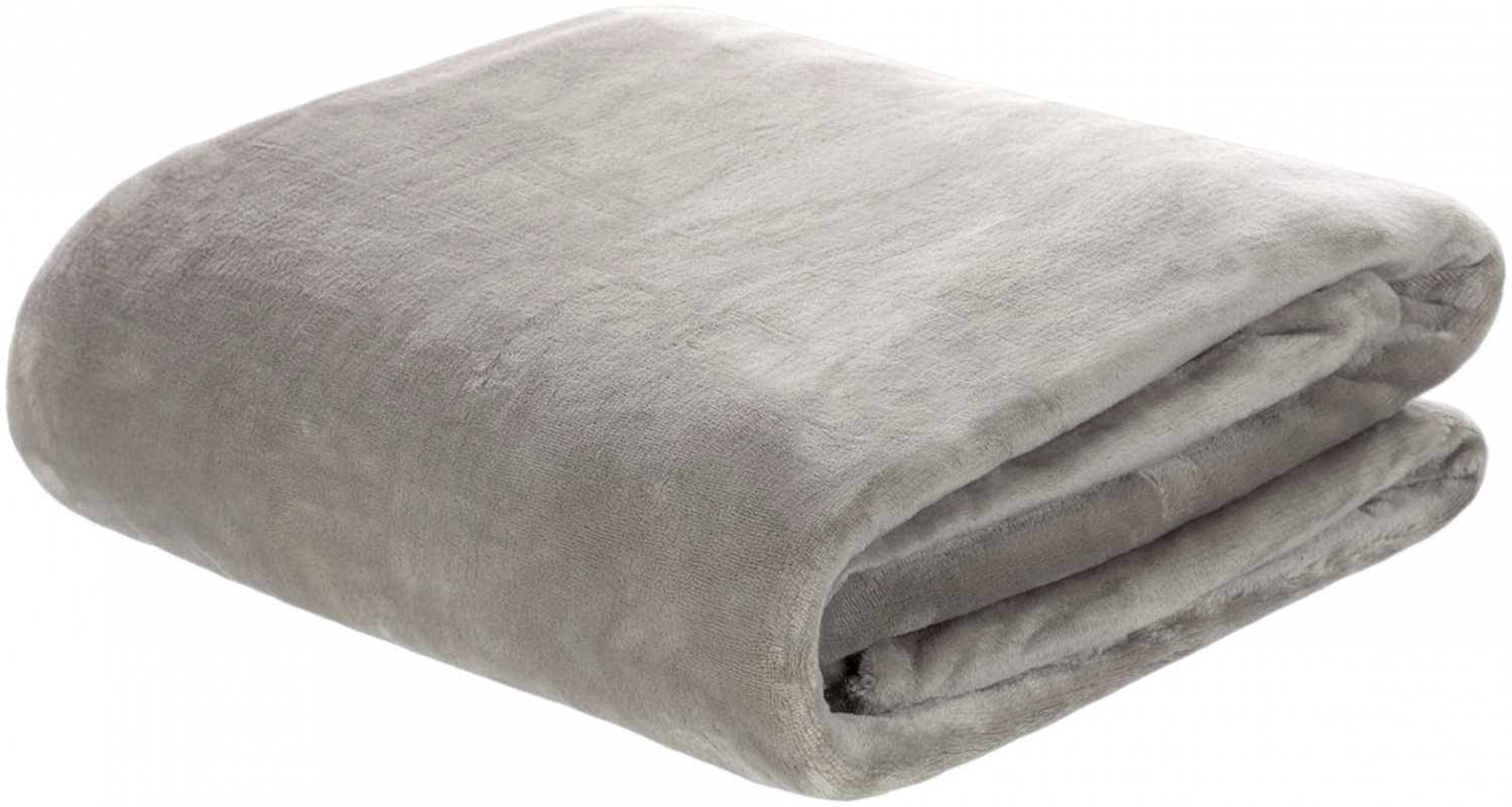 Couchdecke XL » Kuscheldecke 150x200 cm » hochwertige Flanelldecke » Microfaser Wohndecke » Tagesdecke Flanell - Sand Bild 1