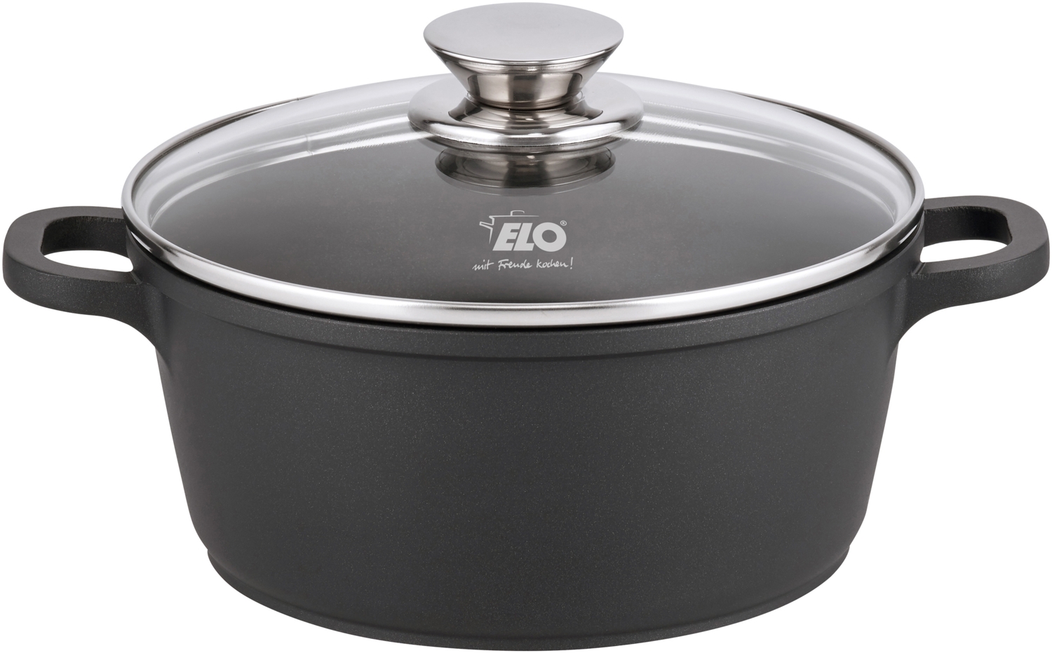 ELO 15220 ALUCAST Kochtopf Ø 20 cm mit Glasdeckel, 2,0 Liter, Aluguss, induktionsfähig / PFAS-frei Bild 1