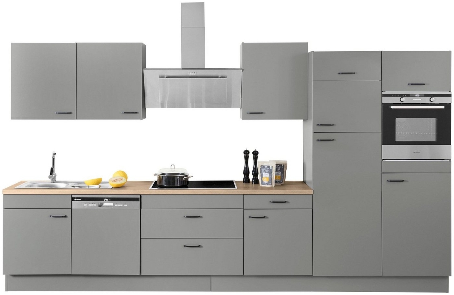 OPTIFIT Küchenzeile Elga, Premium-Küche, Soft-Close-Funktion, großen Vollauszügen, Breite 390 cm Bild 1