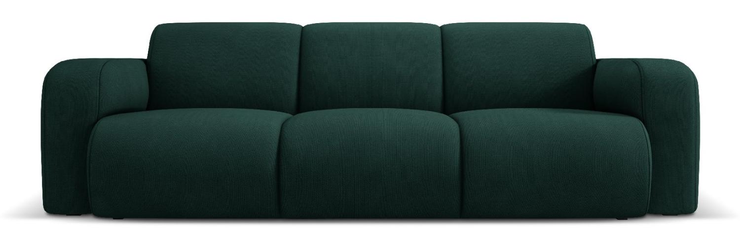 Micadoni Boucle Sofa Molino 3-Sitzer Strukturierter Stoff Flaschengrün Bild 1