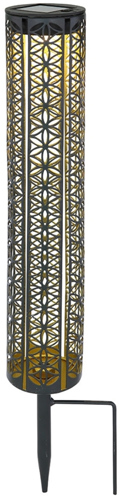 LED Solarleuchte, orientalisches Design, schwarz-gold, H 46 cm Bild 1