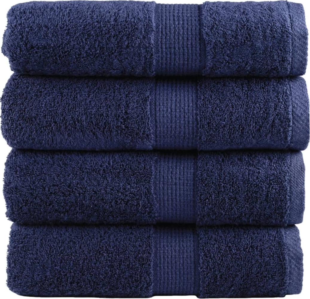 Premium-Waschlappen 4 Stk. Marineblau 30x30 600 g/m² Baumwolle 137252 Bild 1