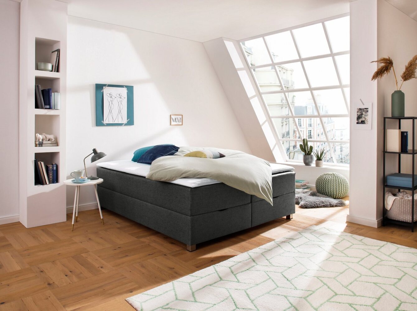 INOSIGN Boxbett Alexis, ohne Kopfteil - ideal für Räume mit Dachschrägen, in 4 Breiten Bild 1