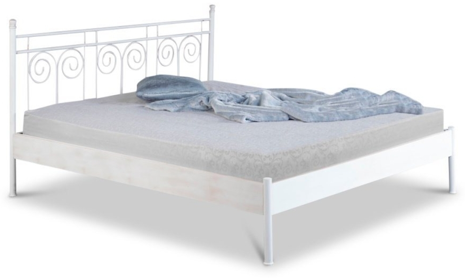 BedBox Metallbett Ida, mit aufwendig gestaltetem Kopfteil, stabil und langlebig Bild 1