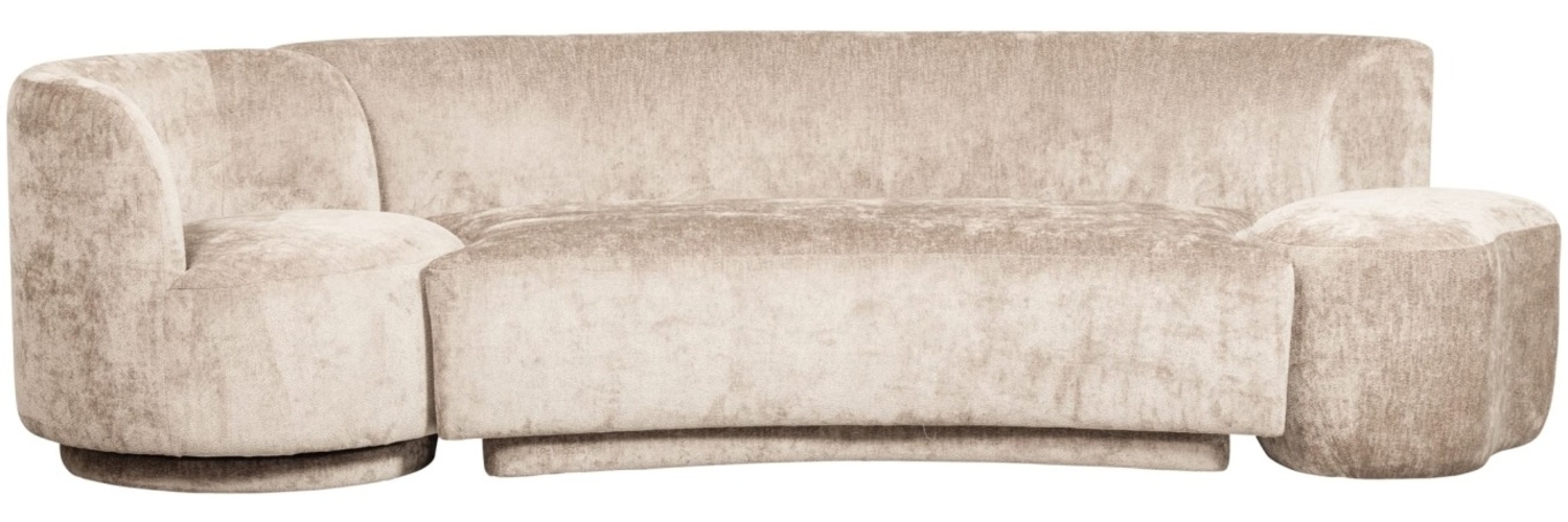 Sofa Combi-Popular: Bank+Sessel+Pouf, Natur, 270 x 97 x 72 cm Bild 1