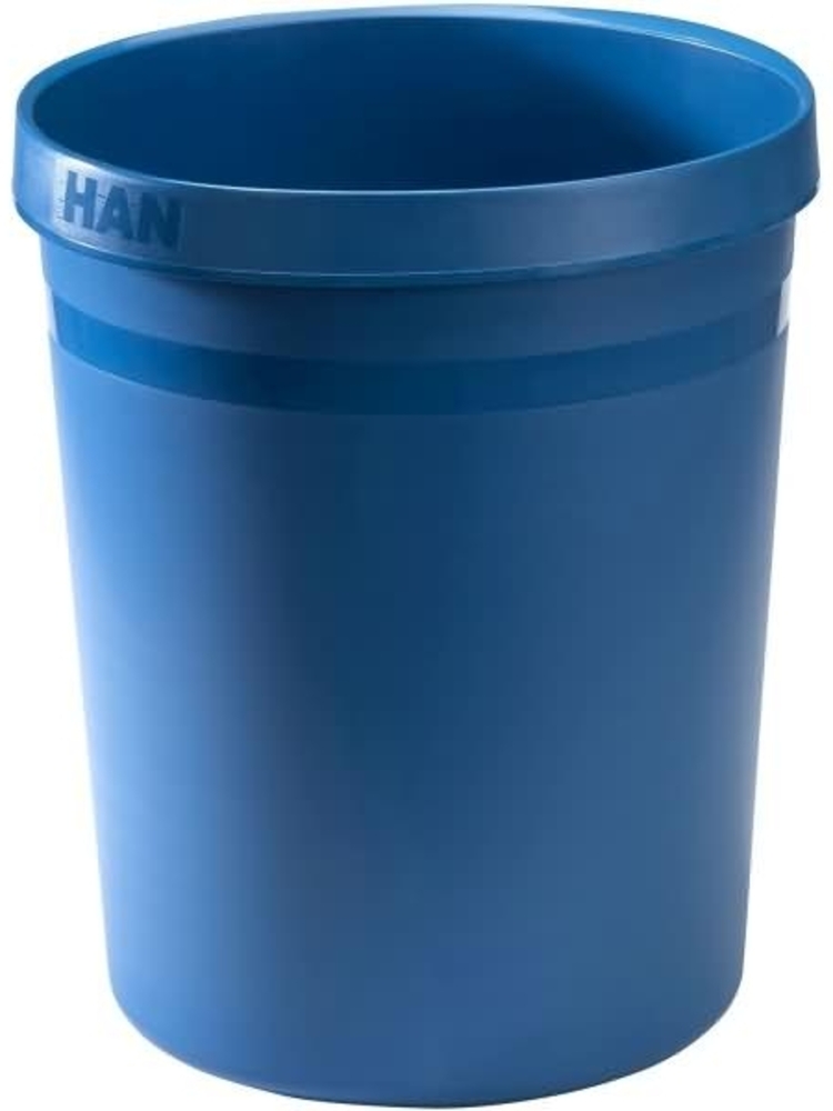 Han Papierkorb Grip Karma 18 Liter rund RC-Kunststoff öko-blau Bild 1