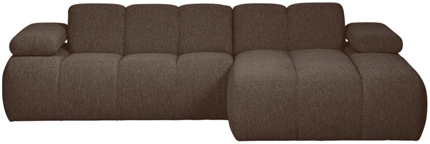 Chaiselongue Mojo aus Boucle-Stoff Rechts, Braun Bild 1