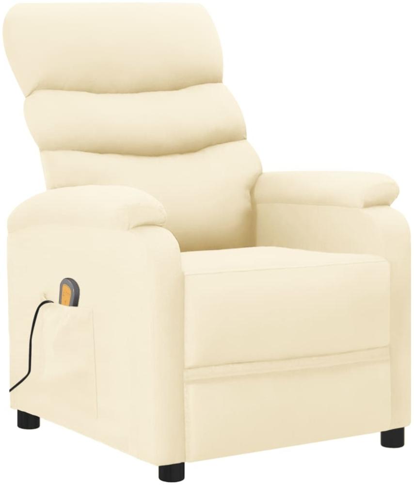 vidaXL Massagesessel Creme Kunstleder Bild 1